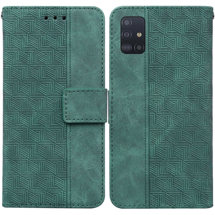 Custodia per telefono in pelle goffrata geometrica, For Samsung Galaxy M42 5G, For Samsung Galaxy A51, For Samsung Galaxy A51 5G, For Samsung Galaxy A52 4G / 5G