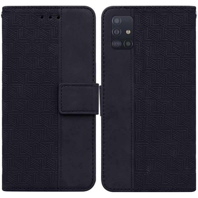 Custodia per telefono in pelle goffrata geometrica, For Samsung Galaxy M42 5G, For Samsung Galaxy A51, For Samsung Galaxy A51 5G, For Samsung Galaxy A52 4G / 5G