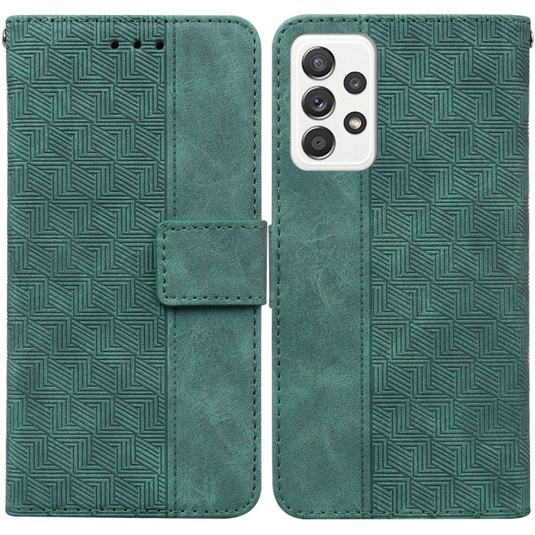 Custodia per telefono in pelle goffrata geometrica, For Samsung Galaxy M42 5G, For Samsung Galaxy A51, For Samsung Galaxy A51 5G, For Samsung Galaxy A52 4G / 5G
