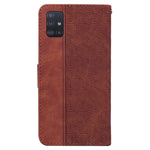 Custodia per telefono in pelle goffrata geometrica, For Samsung Galaxy A71, For Samsung Galaxy A71 5G, For Samsung Galaxy A72 4G / 5G, For Samsung Galaxy A02 / M02 Indian Version