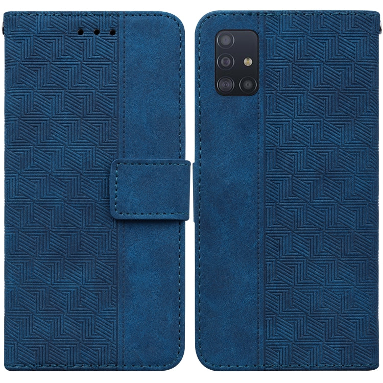 Custodia per telefono in pelle goffrata geometrica, For Samsung Galaxy A71, For Samsung Galaxy A71 5G, For Samsung Galaxy A72 4G / 5G, For Samsung Galaxy A02 / M02 Indian Version