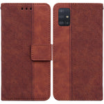 Custodia per telefono in pelle goffrata geometrica, For Samsung Galaxy A71, For Samsung Galaxy A71 5G, For Samsung Galaxy A72 4G / 5G, For Samsung Galaxy A02 / M02 Indian Version