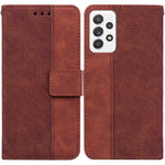 Custodia per telefono in pelle goffrata geometrica, For Samsung Galaxy A71, For Samsung Galaxy A71 5G, For Samsung Galaxy A72 4G / 5G, For Samsung Galaxy A02 / M02 Indian Version