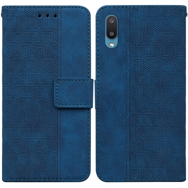 Custodia per telefono in pelle goffrata geometrica, For Samsung Galaxy A71, For Samsung Galaxy A71 5G, For Samsung Galaxy A72 4G / 5G, For Samsung Galaxy A02 / M02 Indian Version