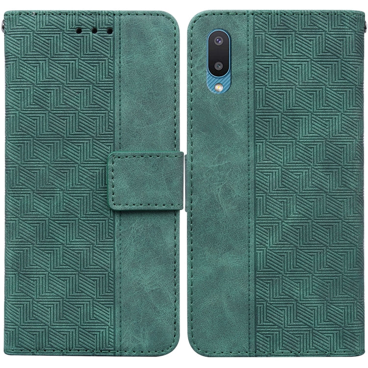 Custodia per telefono in pelle goffrata geometrica, For Samsung Galaxy A71, For Samsung Galaxy A71 5G, For Samsung Galaxy A72 4G / 5G, For Samsung Galaxy A02 / M02 Indian Version