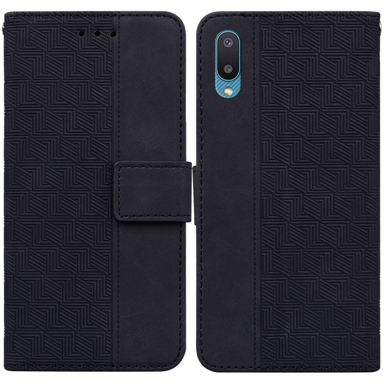 Custodia per telefono in pelle goffrata geometrica, For Samsung Galaxy A71, For Samsung Galaxy A71 5G, For Samsung Galaxy A72 4G / 5G, For Samsung Galaxy A02 / M02 Indian Version