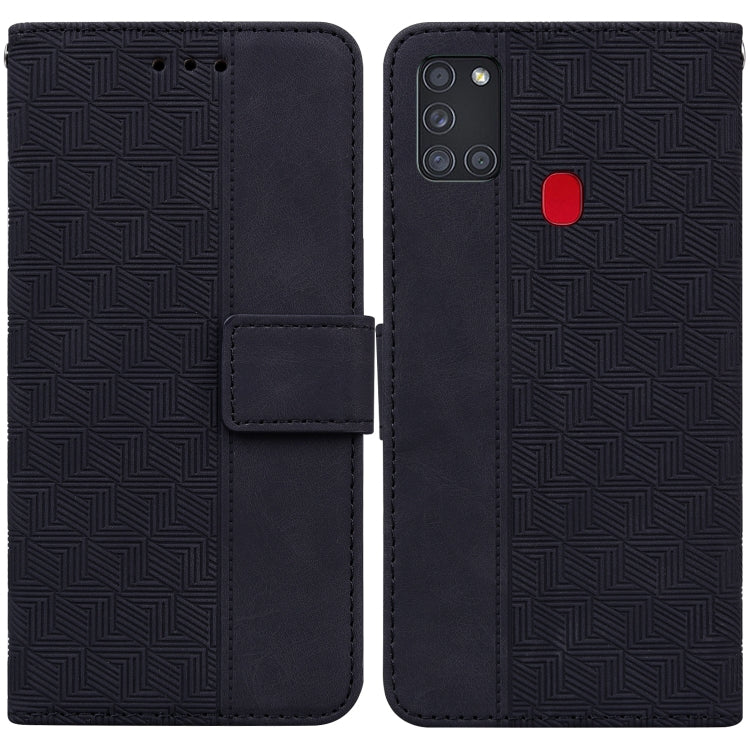 Custodia per telefono in pelle goffrata geometrica, For Samsung Galaxy A12 5G, For Samsung Galaxy A21s, For Samsung Galaxy A22 4G, For Samsung Galaxy A31