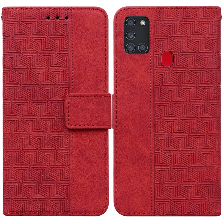 Custodia per telefono in pelle goffrata geometrica, For Samsung Galaxy A12 5G, For Samsung Galaxy A21s, For Samsung Galaxy A22 4G, For Samsung Galaxy A31