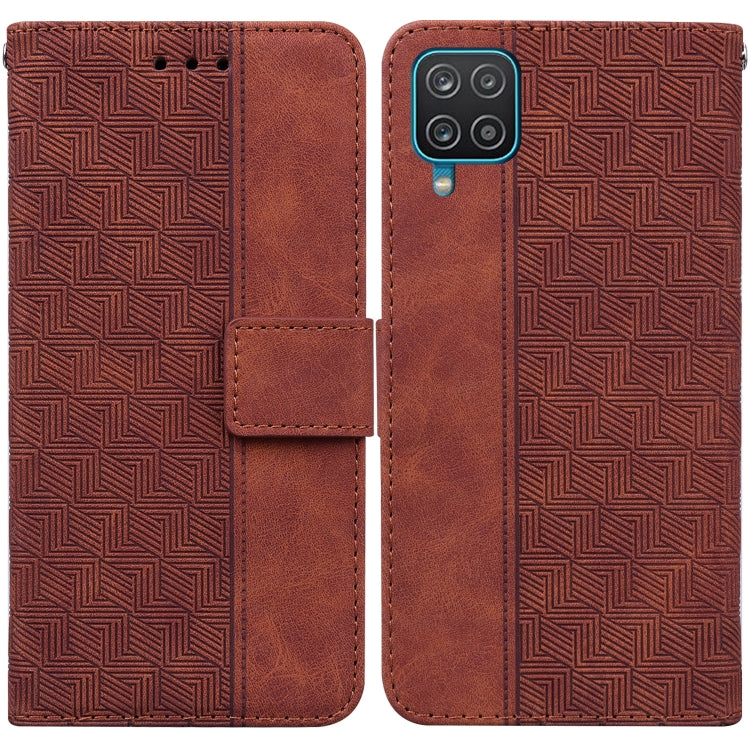 Custodia per telefono in pelle goffrata geometrica, For Samsung Galaxy A12 5G, For Samsung Galaxy A21s, For Samsung Galaxy A22 4G, For Samsung Galaxy A31