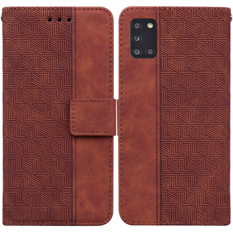 Custodia per telefono in pelle goffrata geometrica, For Samsung Galaxy A12 5G, For Samsung Galaxy A21s, For Samsung Galaxy A22 4G, For Samsung Galaxy A31