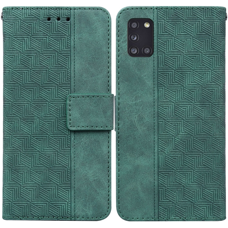 Custodia per telefono in pelle goffrata geometrica, For Samsung Galaxy A12 5G, For Samsung Galaxy A21s, For Samsung Galaxy A22 4G, For Samsung Galaxy A31