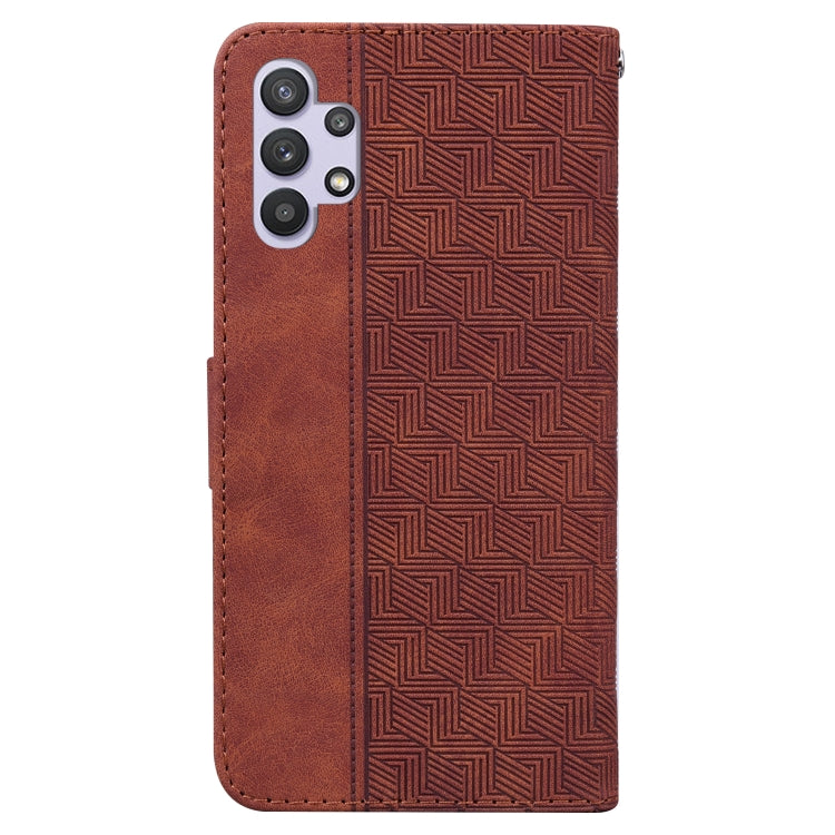 Custodia per telefono in pelle goffrata geometrica, For Samsung Galaxy A32 4G, For Samsung Galaxy A32 5G, For Samsung Galaxy A42 5G, For Samsung Galaxy F22 4G