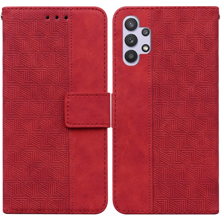 Custodia per telefono in pelle goffrata geometrica, For Samsung Galaxy A32 4G, For Samsung Galaxy A32 5G, For Samsung Galaxy A42 5G, For Samsung Galaxy F22 4G