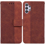 Custodia per telefono in pelle goffrata geometrica, For Samsung Galaxy A32 4G, For Samsung Galaxy A32 5G, For Samsung Galaxy A42 5G, For Samsung Galaxy F22 4G