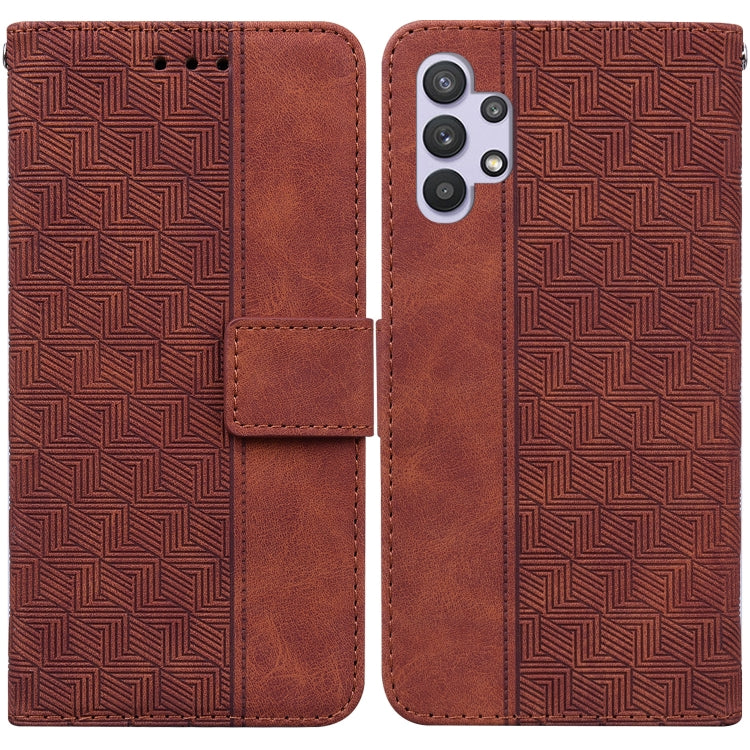 Custodia per telefono in pelle goffrata geometrica, For Samsung Galaxy A32 4G, For Samsung Galaxy A32 5G, For Samsung Galaxy A42 5G, For Samsung Galaxy F22 4G
