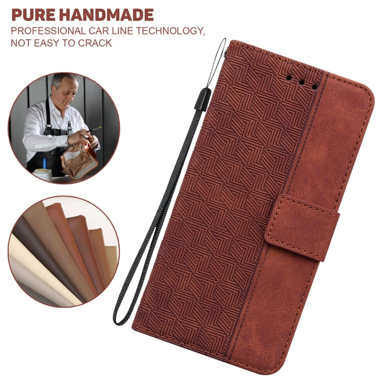Custodia per telefono in pelle goffrata geometrica, For Xiaomi 12 / 12X, For Xiaomi 12 Pro, For Xiaomi Mi 10T Lite 5G, For Xiaomi Mi 10T Pro 5G / 10T 5G