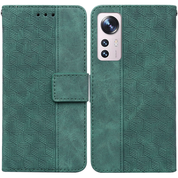 Custodia per telefono in pelle goffrata geometrica, For Xiaomi 12 / 12X, For Xiaomi 12 Pro, For Xiaomi Mi 10T Lite 5G, For Xiaomi Mi 10T Pro 5G / 10T 5G