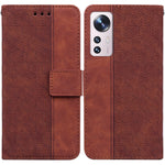 Custodia per telefono in pelle goffrata geometrica, For Xiaomi 12 / 12X, For Xiaomi 12 Pro, For Xiaomi Mi 10T Lite 5G, For Xiaomi Mi 10T Pro 5G / 10T 5G