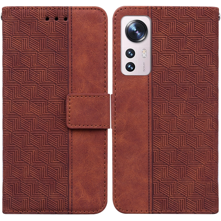 Custodia per telefono in pelle goffrata geometrica, For Xiaomi 12 / 12X, For Xiaomi 12 Pro, For Xiaomi Mi 10T Lite 5G, For Xiaomi Mi 10T Pro 5G / 10T 5G