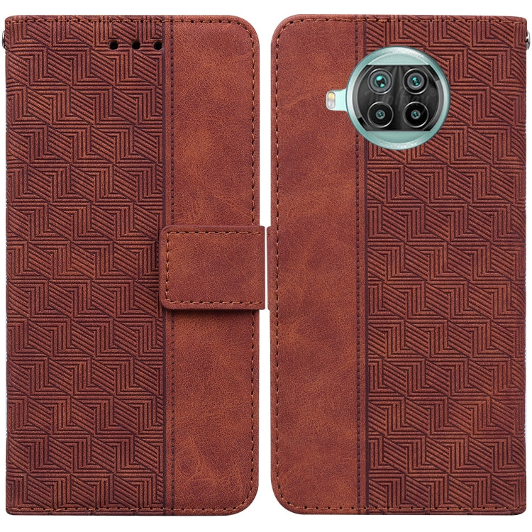 Custodia per telefono in pelle goffrata geometrica, For Xiaomi 12 / 12X, For Xiaomi 12 Pro, For Xiaomi Mi 10T Lite 5G, For Xiaomi Mi 10T Pro 5G / 10T 5G