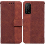 Custodia per telefono in pelle goffrata geometrica, For Xiaomi 12 / 12X, For Xiaomi 12 Pro, For Xiaomi Mi 10T Lite 5G, For Xiaomi Mi 10T Pro 5G / 10T 5G