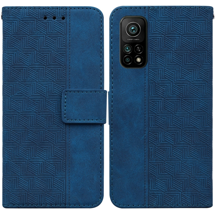 Custodia per telefono in pelle goffrata geometrica, For Xiaomi 12 / 12X, For Xiaomi 12 Pro, For Xiaomi Mi 10T Lite 5G, For Xiaomi Mi 10T Pro 5G / 10T 5G