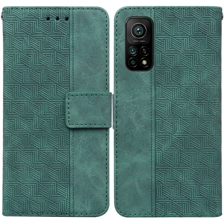 Custodia per telefono in pelle goffrata geometrica, For Xiaomi 12 / 12X, For Xiaomi 12 Pro, For Xiaomi Mi 10T Lite 5G, For Xiaomi Mi 10T Pro 5G / 10T 5G