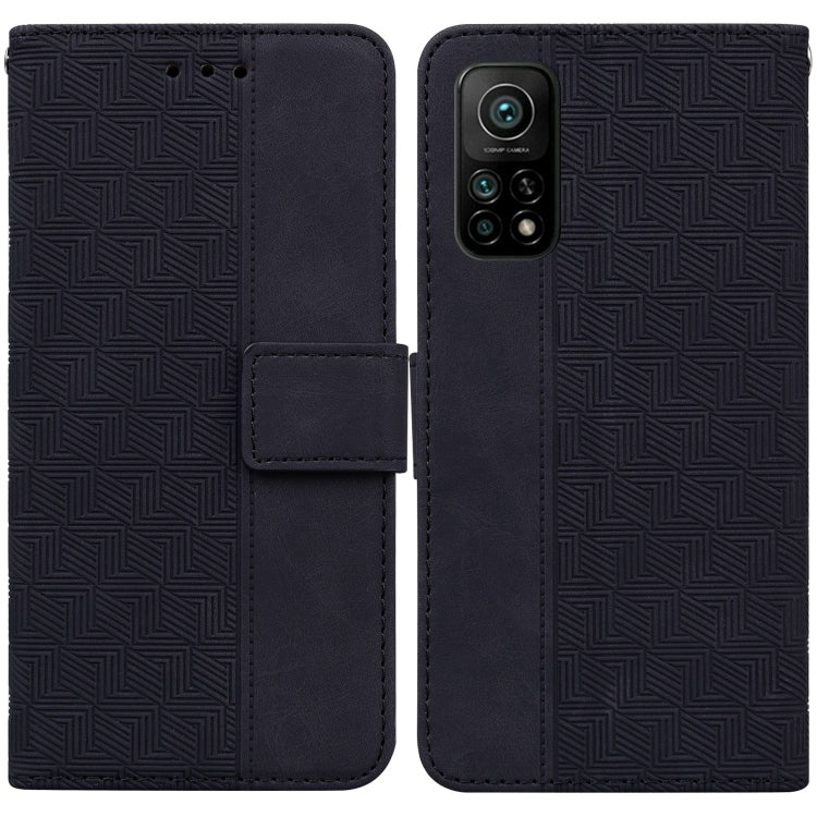 Custodia per telefono in pelle goffrata geometrica, For Xiaomi 12 / 12X, For Xiaomi 12 Pro, For Xiaomi Mi 10T Lite 5G, For Xiaomi Mi 10T Pro 5G / 10T 5G