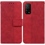 Custodia per telefono in pelle goffrata geometrica, For Xiaomi 12 / 12X, For Xiaomi 12 Pro, For Xiaomi Mi 10T Lite 5G, For Xiaomi Mi 10T Pro 5G / 10T 5G