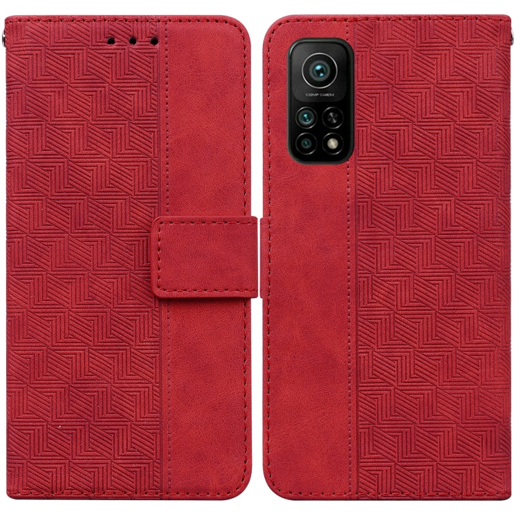 Custodia per telefono in pelle goffrata geometrica, For Xiaomi 12 / 12X, For Xiaomi 12 Pro, For Xiaomi Mi 10T Lite 5G, For Xiaomi Mi 10T Pro 5G / 10T 5G