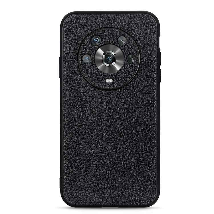 Cassa del telefono in vera pelle con texture Litchi con foro accurato, For Honor Magic4, For Honor Magic4 Pro
