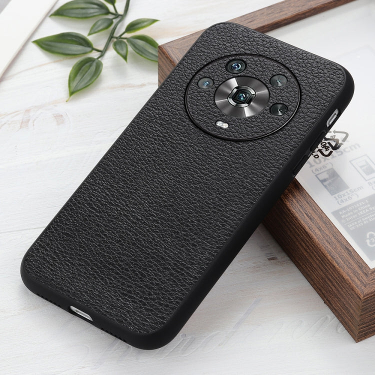 Cassa del telefono in vera pelle con texture Litchi con foro accurato, For Honor Magic4, For Honor Magic4 Pro