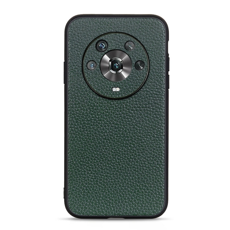Cassa del telefono in vera pelle con texture Litchi con foro accurato, For Honor Magic4, For Honor Magic4 Pro