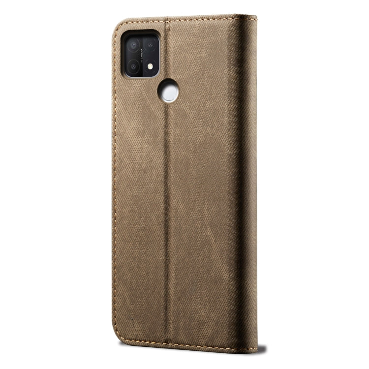 Custodia per telefono in pelle stile casual con trama denim, For OPPO A35 / A15 / A15S, For OPPO Realme C35, For OPPO Realme Q3T / K9S / Realme Q3s, For OPPO Realme 9 Pro, For OPPO Realme 9 Pro+