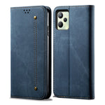 Custodia per telefono in pelle stile casual con trama denim, For OPPO A35 / A15 / A15S, For OPPO Realme C35, For OPPO Realme Q3T / K9S / Realme Q3s, For OPPO Realme 9 Pro, For OPPO Realme 9 Pro+