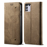 Custodia per telefono in pelle stile casual con trama denim, For OPPO A35 / A15 / A15S, For OPPO Realme C35, For OPPO Realme Q3T / K9S / Realme Q3s, For OPPO Realme 9 Pro, For OPPO Realme 9 Pro+