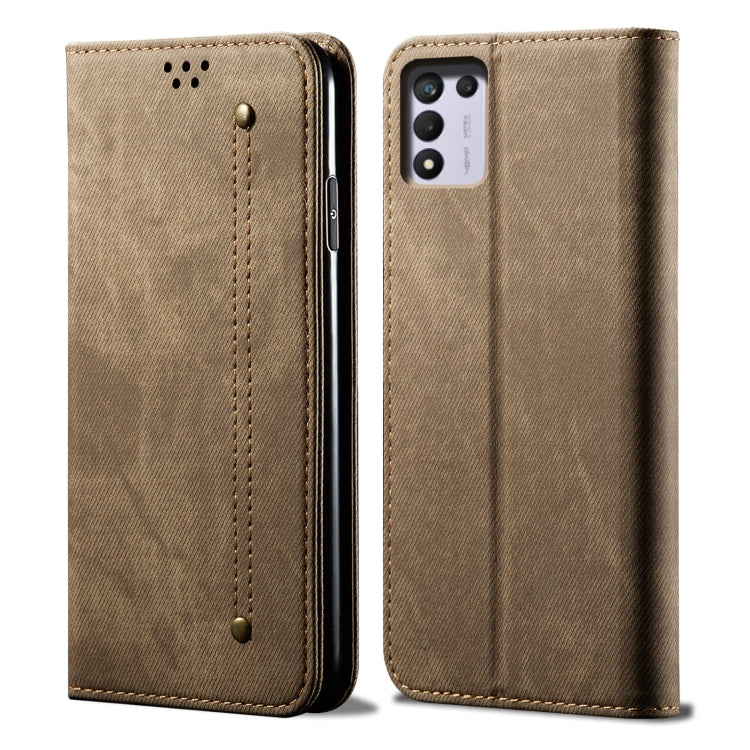 Custodia per telefono in pelle stile casual con trama denim, For OPPO A35 / A15 / A15S, For OPPO Realme C35, For OPPO Realme Q3T / K9S / Realme Q3s, For OPPO Realme 9 Pro, For OPPO Realme 9 Pro+