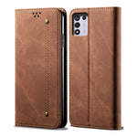 Custodia per telefono in pelle stile casual con trama denim, For OPPO A35 / A15 / A15S, For OPPO Realme C35, For OPPO Realme Q3T / K9S / Realme Q3s, For OPPO Realme 9 Pro, For OPPO Realme 9 Pro+