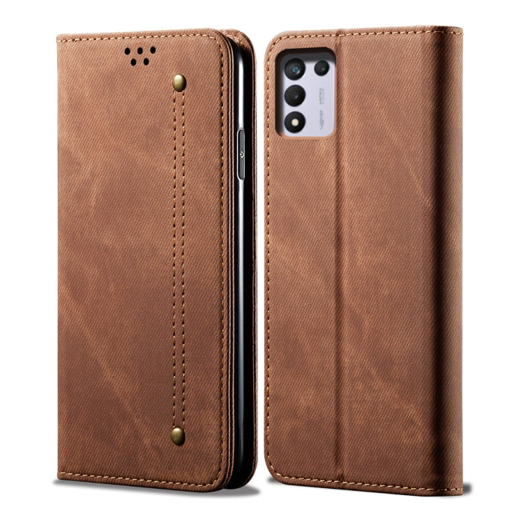 Custodia per telefono in pelle stile casual con trama denim, For OPPO A35 / A15 / A15S, For OPPO Realme C35, For OPPO Realme Q3T / K9S / Realme Q3s, For OPPO Realme 9 Pro, For OPPO Realme 9 Pro+
