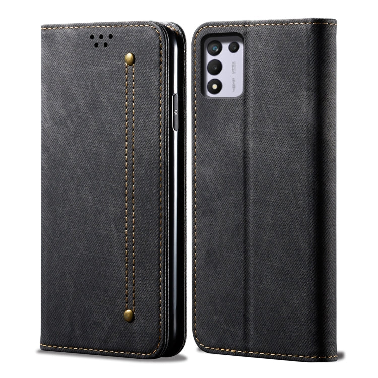 Custodia per telefono in pelle stile casual con trama denim, For OPPO A35 / A15 / A15S, For OPPO Realme C35, For OPPO Realme Q3T / K9S / Realme Q3s, For OPPO Realme 9 Pro, For OPPO Realme 9 Pro+