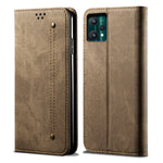 Custodia per telefono in pelle stile casual con trama denim, For OPPO A35 / A15 / A15S, For OPPO Realme C35, For OPPO Realme Q3T / K9S / Realme Q3s, For OPPO Realme 9 Pro, For OPPO Realme 9 Pro+