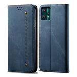 Custodia per telefono in pelle stile casual con trama denim, For OPPO A35 / A15 / A15S, For OPPO Realme C35, For OPPO Realme Q3T / K9S / Realme Q3s, For OPPO Realme 9 Pro, For OPPO Realme 9 Pro+