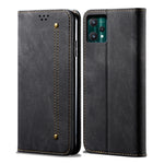 Custodia per telefono in pelle stile casual con trama denim, For OPPO A35 / A15 / A15S, For OPPO Realme C35, For OPPO Realme Q3T / K9S / Realme Q3s, For OPPO Realme 9 Pro, For OPPO Realme 9 Pro+