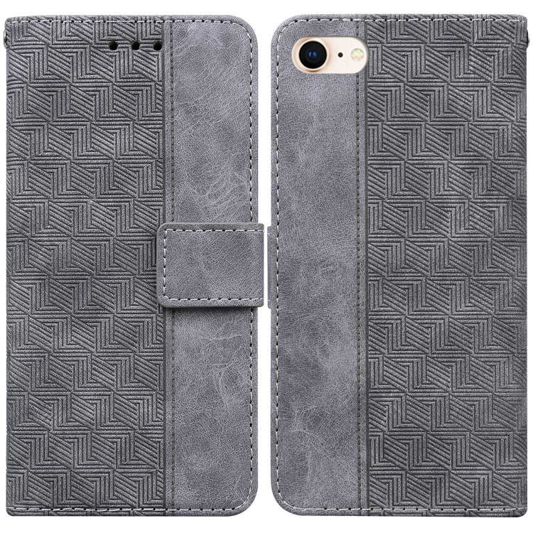 Custodia portafoglio in pelle goffrata per iPhone SE 2022 e 8