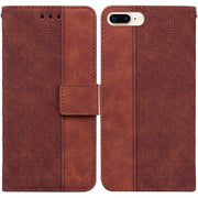 Custodia per telefono in pelle goffrata geometrica, For iPhone 8 Plus / 7 Plus, For iPhone 11, For iPhone 11 Pro, For iPhone 11 Pro Max