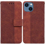 Custodia per telefono in pelle goffrata geometrica, For iPhone 13, For iPhone 13 mini, For iPhone 13 Pro, For iPhone 13 Pro Max