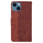 Custodia portafoglio in pelle goffrata per iPhone 13