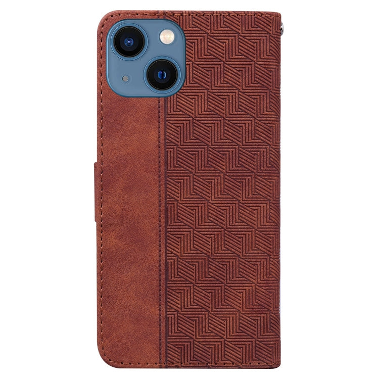 Custodia portafoglio in pelle goffrata per iPhone 13