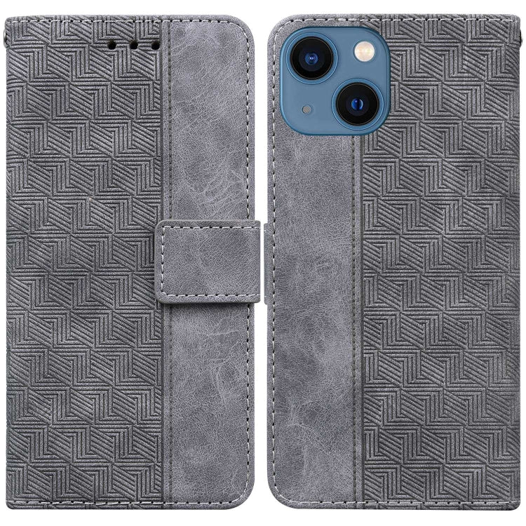 Custodia portafoglio in pelle goffrata per iPhone 13