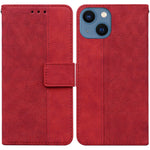 Custodia portafoglio in pelle goffrata per iPhone 13